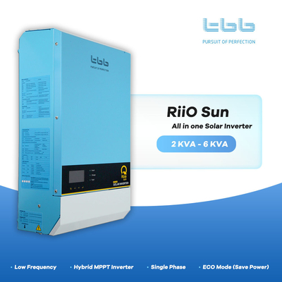 TBB ऑफ ग्रिड इन्वर्टर सोलर RiiO Sun 3KVA Mppt इनवर्टर दक्षता अधिकतम 91%
