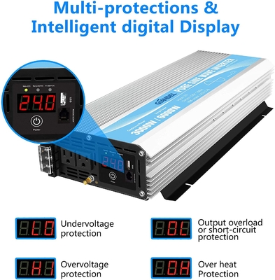 DC24V शुद्ध साइन वेव हाइब्रिड सोलर इन्वर्टर 3000W MSDS UN38.3