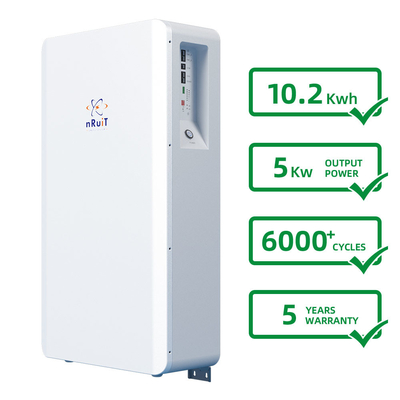 6000 डीप साइकिल सोलर बैटरी / 10kwh 51.2 V 200ah Lifepo4 लिथियम बैटरी 5000W