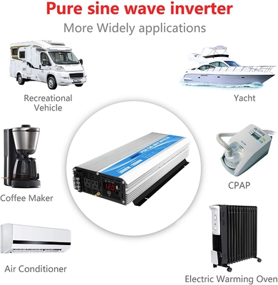 रिमोट कंट्रोल के साथ 3000W शुद्ध साइन वेव पावर इन्वर्टर DC12V से AC120V