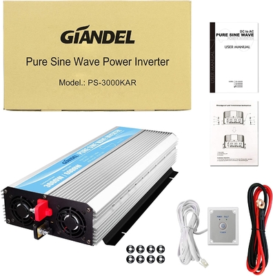 DC24V शुद्ध साइन वेव हाइब्रिड सोलर इन्वर्टर 3000W MSDS UN38.3